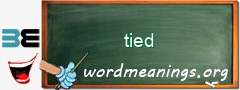 WordMeaning blackboard for tied